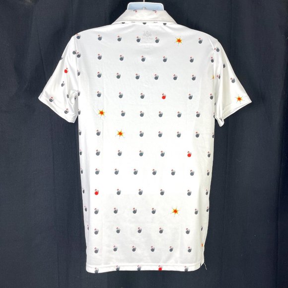 Gas House Golf Exploding Bombs M Shirt size Medium 42x31 Performance Polo - Picture 4 of 5